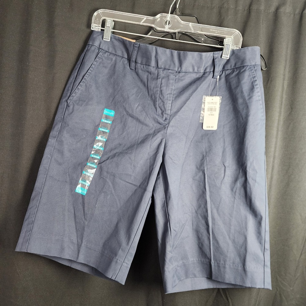 LL Bean Mens‎ Favorite Fit Straight Chino Shorts Navy Size 10 Regular NWT
